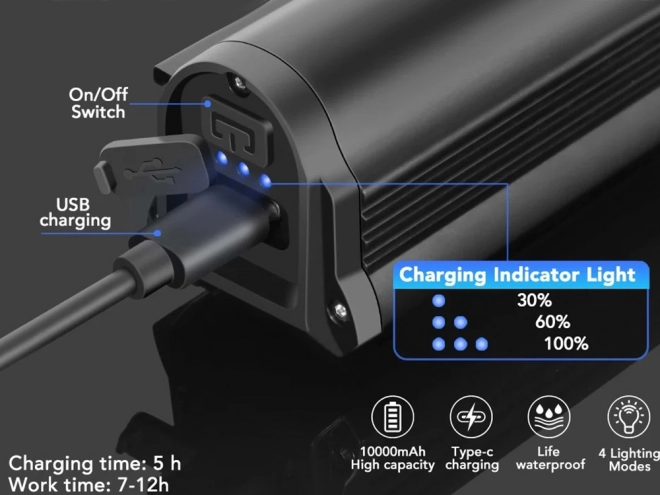 Komplet LED luči za kolo z USB polnilnikom