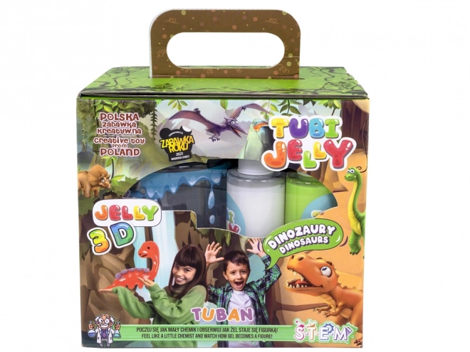 Tuban set želé dinozavri majhen akvarij