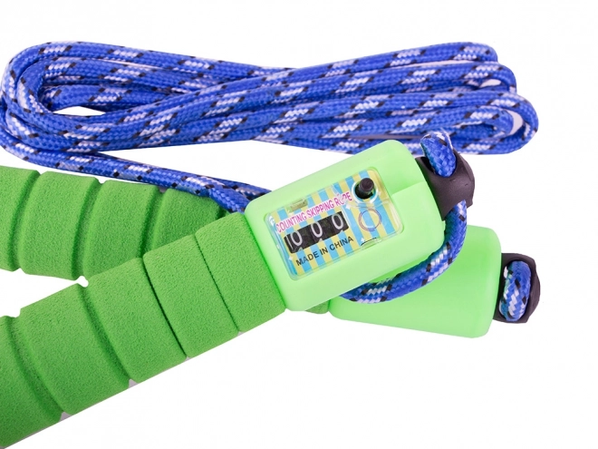 Zelena kolebnica z digitalnim števcem za fitnes