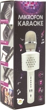 Bluetooth karaoke mikrofon z zvočnikom in echo efektom – Srebrna