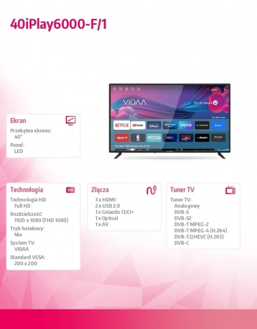 LED televizor 40-palčni Smart TV