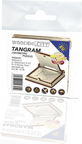 Leseni 3D miselni izzivi – geometrijski set WOODEN CITY