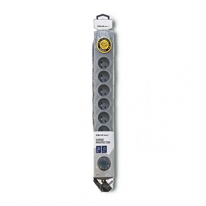 Zaščita pred prenapetostjo Quick Switch, 8 vtičnic, 1,8 m, siva