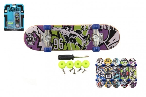 Skateboard za prste s pripomočki - 9 cm
