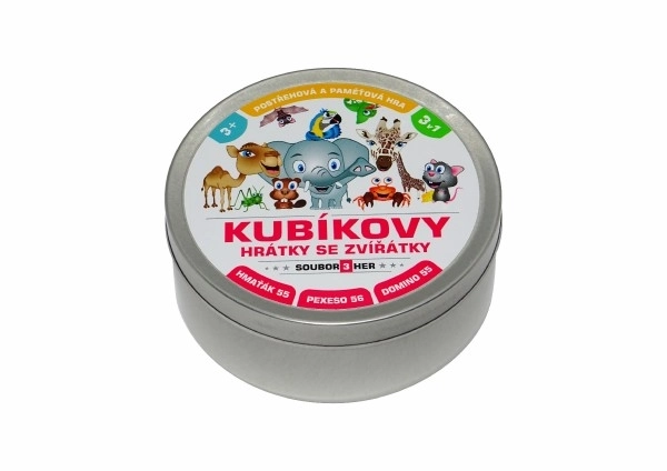 Kubíkovi vragolije z živalcami 3v1 v pločevinasti škatlici