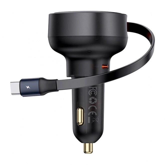 Polnilec za avto Baseus Enjoyment Pro z USB-C kablom