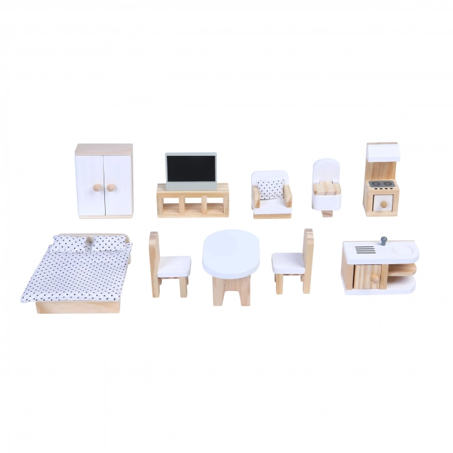 Hiša za lutke s pohištvom Residence Emma ECOTOYS