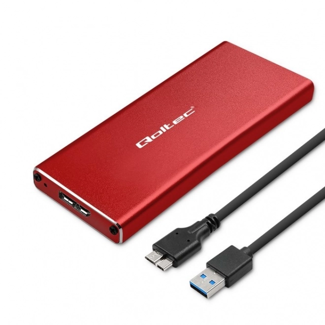 Ohišje | Reža za disk M.2 SSD | SATA | NGFF | USB 3.0 | Superspeed 5Gb/s | 2TB | Rdeča barva