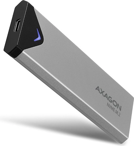 Aluminijasto ohišje AXAGON za zunanji disk USB‑C 3.2 Gen 2 – M.2 NVMe SSD, sivo