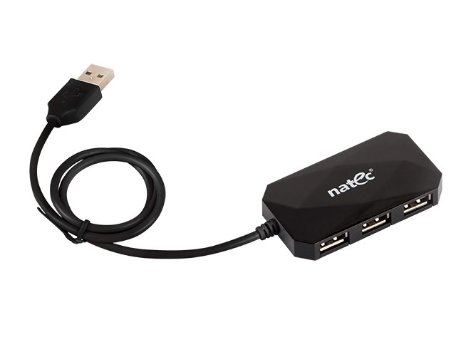 USB razdelilnik 4 vrat LOCUST USB 2.0 črna