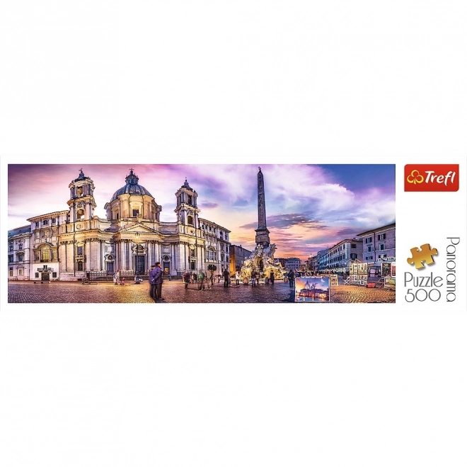 Sestavljanka 500 delov panorame - Piazza Navona, Rim