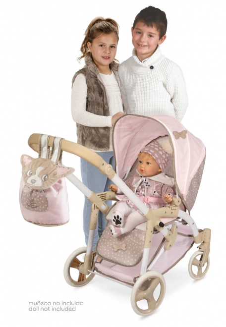 DeCuevas 81643 Zložljiv voziček za punčke 3 v 1 s prenosno torbo DIDI 2021 - 75 cm
