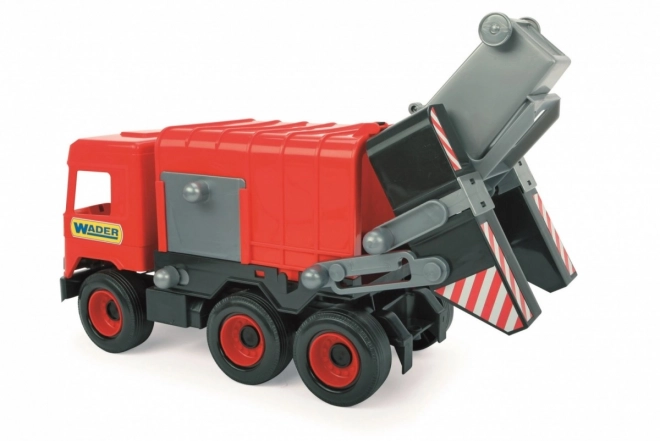 Rdeči smetarski kamion Middle Truck v škatli
