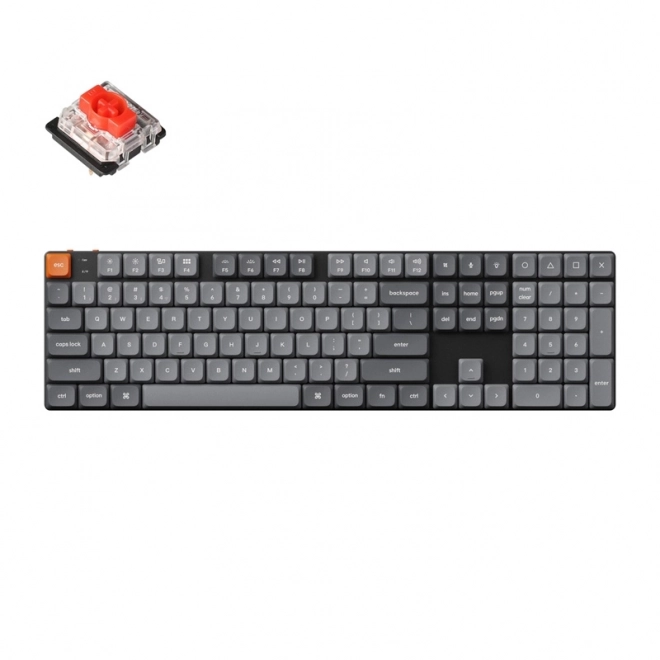 Brezžična nizkoprofilna tipkovnica Keychron K5 Max z RGB in rdečimi stikali