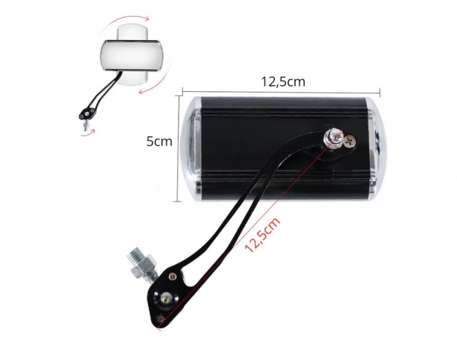 Aluminijasto ogledalo za motor s lahkim nosilcem in adapterjem