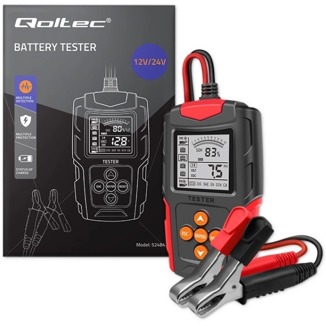Digitalni tester baterij z LCD zaslonom | 12V | 24V | 3Ah-200Ah