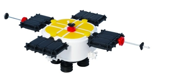 Konstrukcijski set SEVA VESOLJE Satelit plastika 425 kos v škatli 35x33x5cm