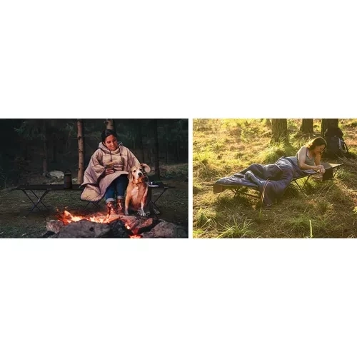 Zložljiva potovalna postelja / turistična postelja črna Trizand
