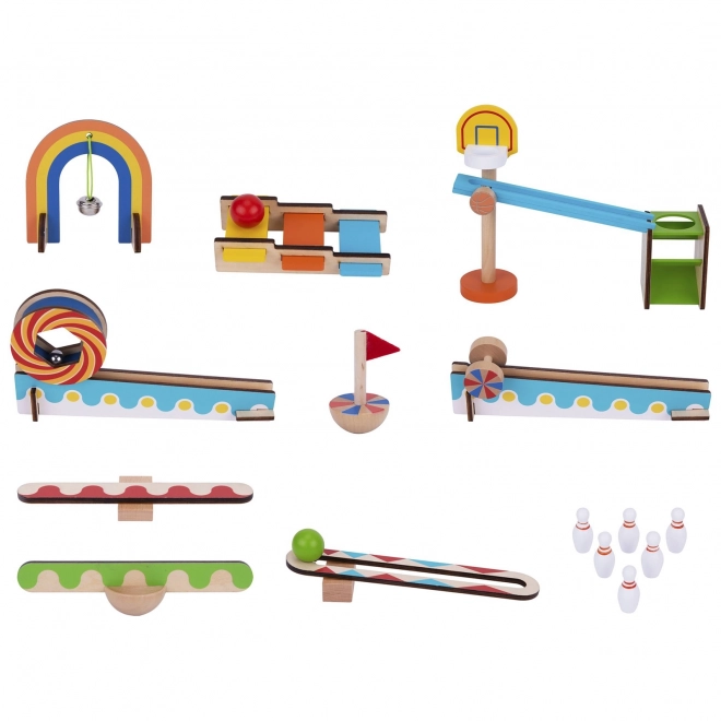 Lesene gradbene kocke domino 2F domino sestavljanka Tooky Toy