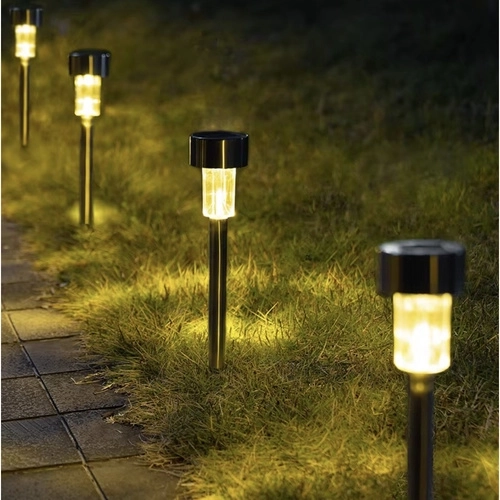 Sončne vrtne svetilke LED - set 10, za zamašitev, vodoodporne, topla bela svetloba
