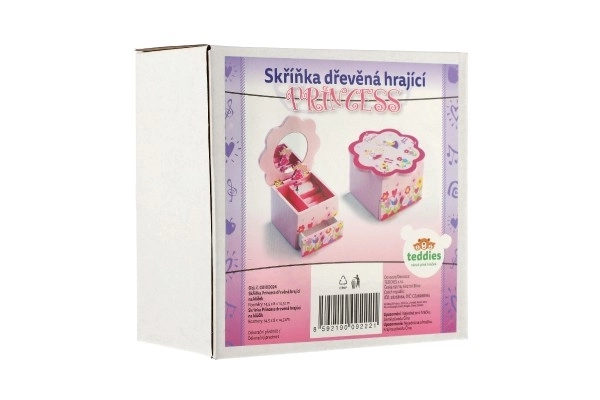 Omarica za nakit Princess les glasbena cvet predal 14,5x8x14,5cm