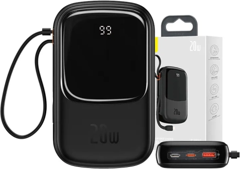 Powerbanka Baseus Qpow Pro s kapaciteto 20.000 mAh in hitrim polnjenjem 20 W