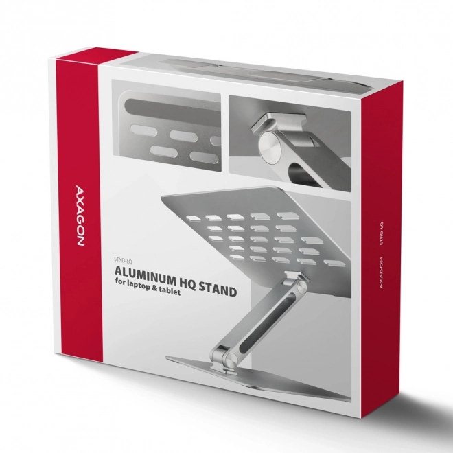 Stojalo za prenosnike AXAGON STND-LQ iz aluminija, 10-16", nastavljiv kot