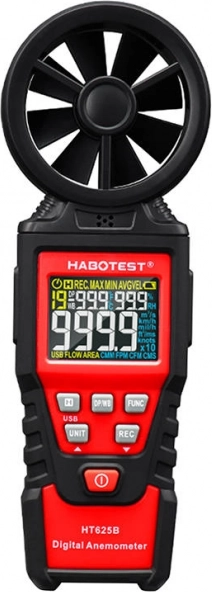 Digitalni anemometer HABOTEST HT625B z USB