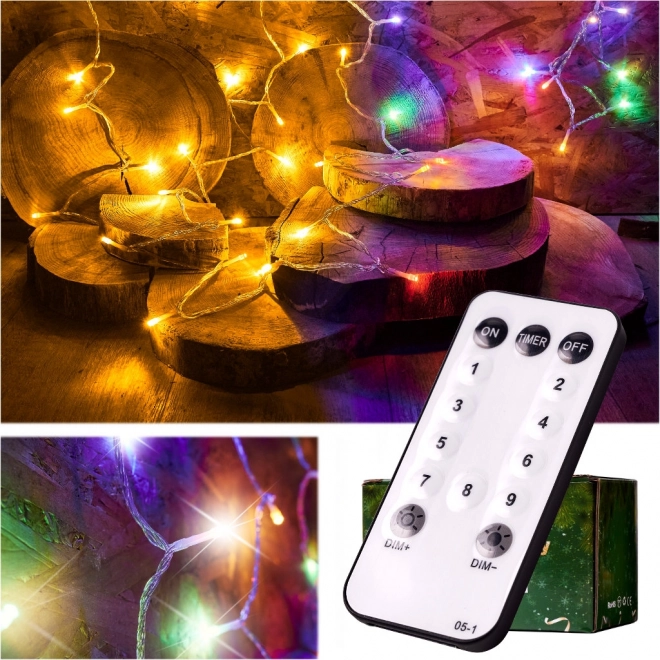 Božični LED trak z daljinskim upravljalnikom 10m