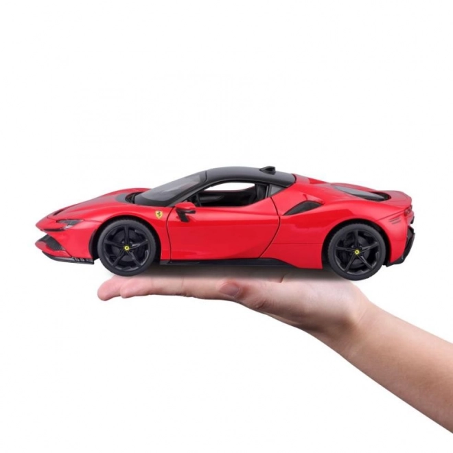 Kovinski model Ferrari SF90 Stradale rdeč 1:18