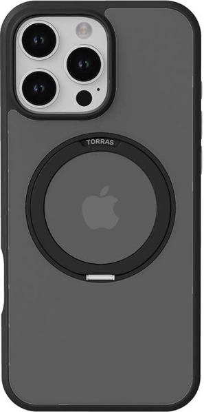 Zaščitni ovitek TORRAS Ostand Pro za iPhone 16 Pro Max, črn