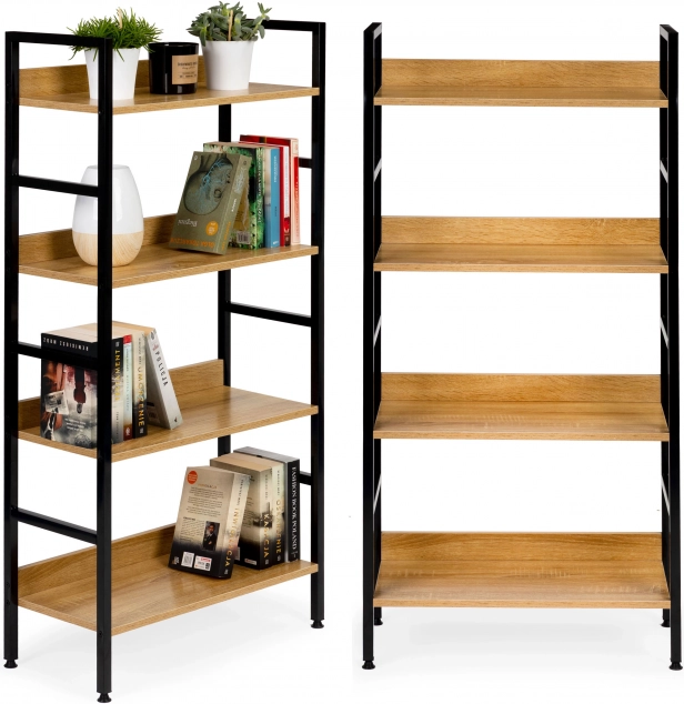 Lesena omarna polica LOFT MODERNHOME, 4 police