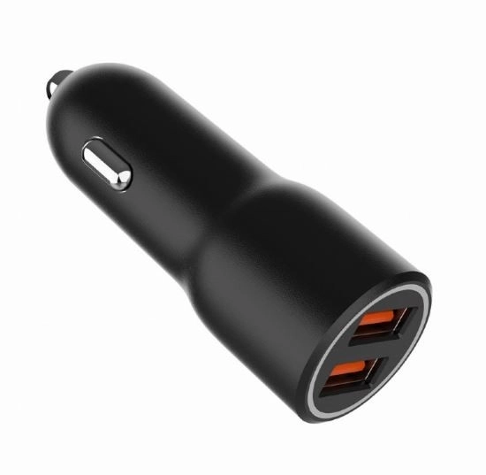 Avtopolnilnik 2xUSB-A QC3.0 36W črna
