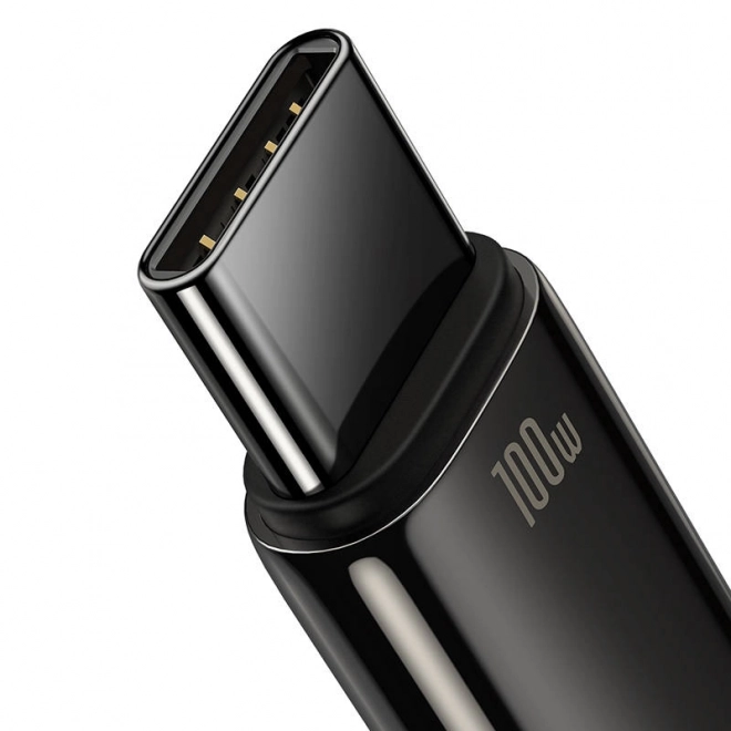 Kabel Baseus Tungsten Gold USB na USB-C, 100 W, 2 m črna