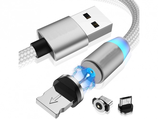 Magnetni polnilni kabel s tremi priključki