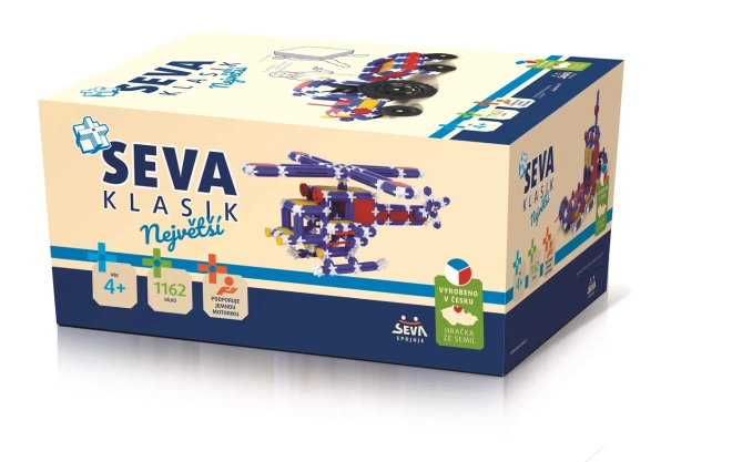 Gradbeni komplet SEVA KLASIK – Največji, 1162 delov