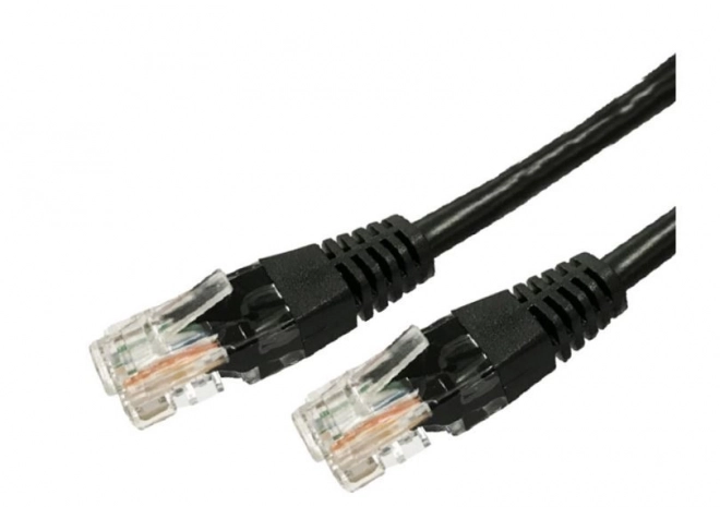 Patchcord kabel kat.6 RJ45 UTP 3m črn embalaža 10 kosov