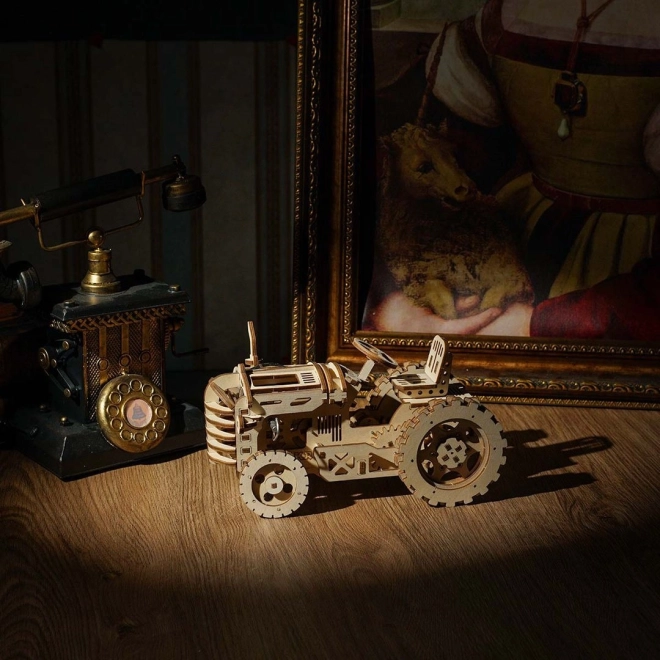 RoboTime 3D lesena mehanična sestavljanka Traktor