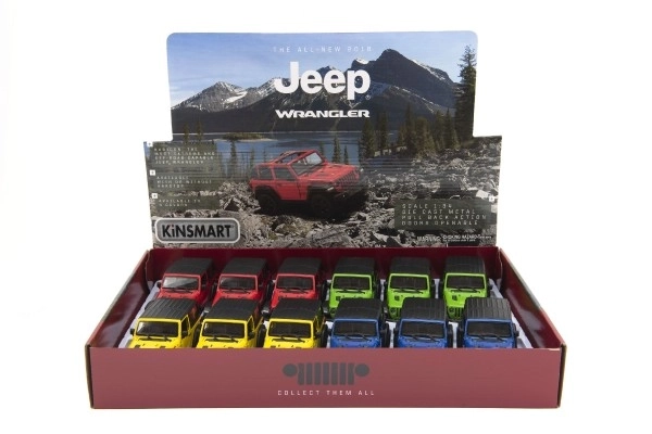 Kovinski avto Kinsmart Jeep Wrangler 2018 na vzvratno vleko 12,5cm