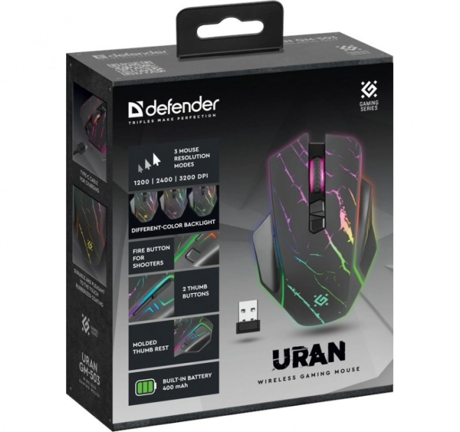 Brezžična igralna miška URAN GM-503 3200 DPI 8P
