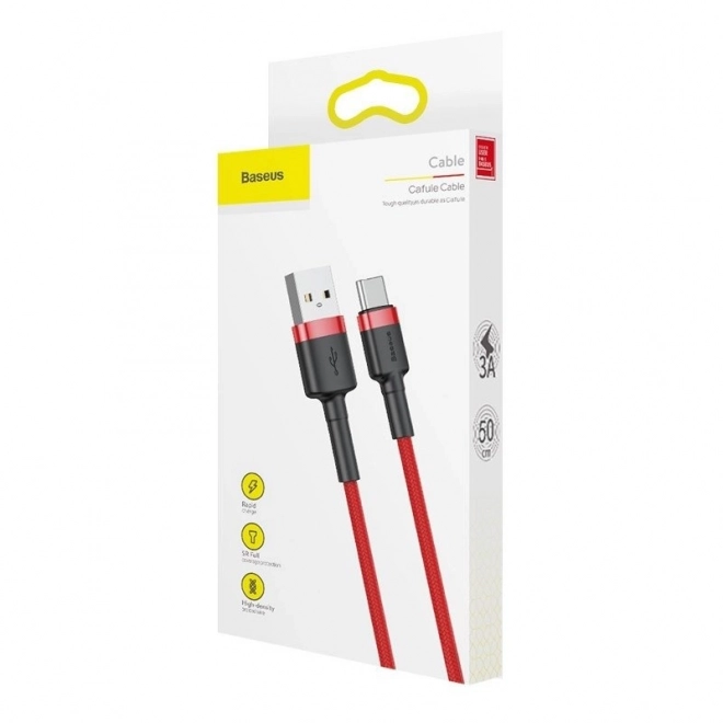 Baseus Cafule USB-C kabel 2A 3m - rdeč
