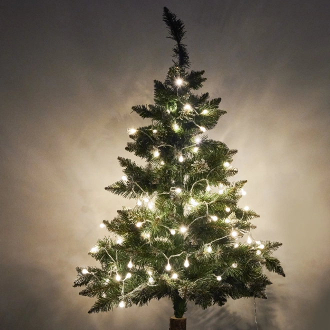 Božična osvetlitev kroglice 100 LED, topla bela, 10m
