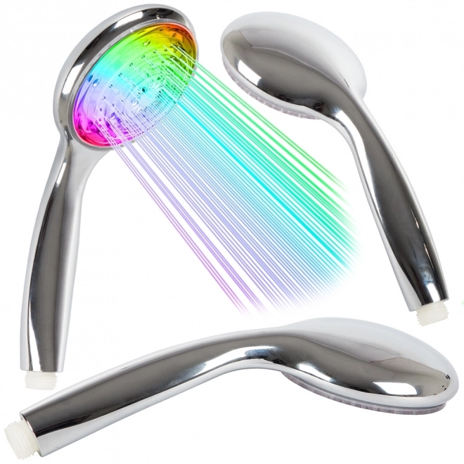 Kromirana tuš glava z RGB osvetlitvijo