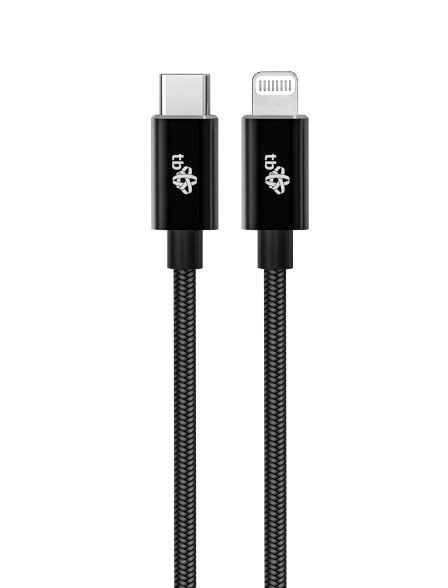 MFi Lightning kabel - USB C črna 1m