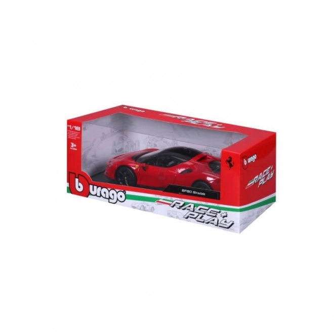 Kovinski model Ferrari SF90 Stradale rdeč 1:18