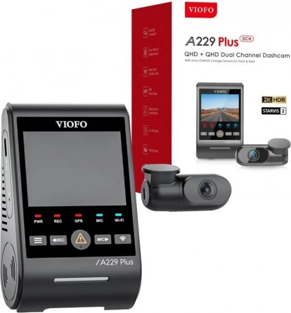 Avto kamera Viofo A229 Plus z ločljivostjo 2K in GPS