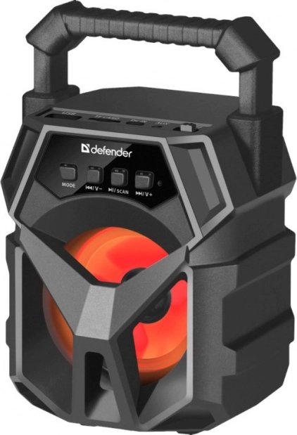 bluetooth zvočnik defender g98 5 w z fm, usb, microsd, aux in led osvetlitvijo