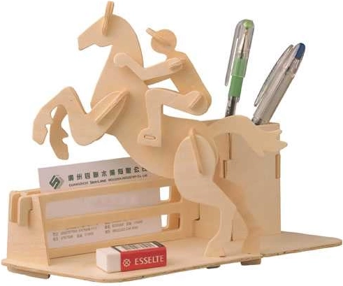 Woodcraft Leseni 3D puzzle Stojalo za svinčnike Dirke
