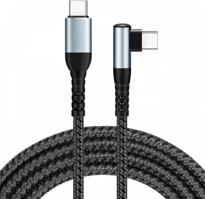 USB-C kabel iBOX z kotnim priključkom 100 W