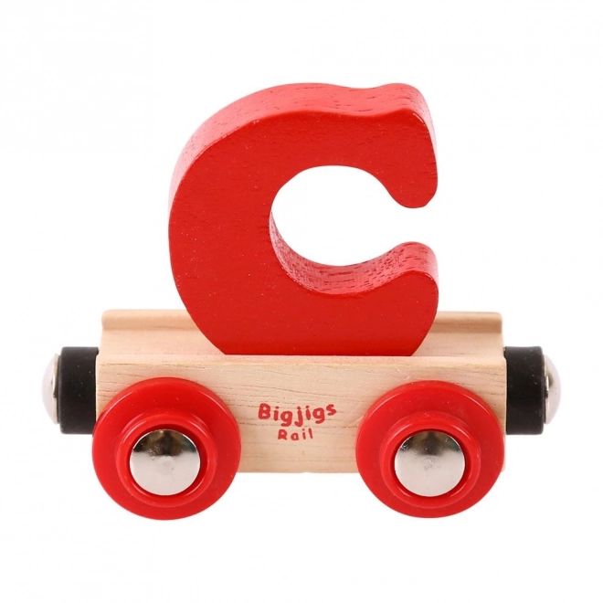 Bigjigs Rail Vagonek lesene železnice - Črka C